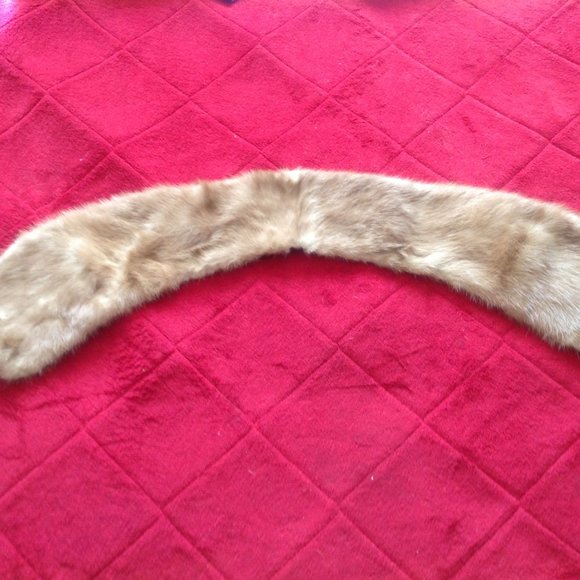 Vintage Brown/Tan Genuine Mink Collar - Picture 1 of 6